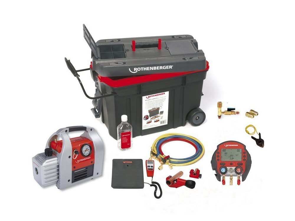 Универсальный набор для заполнения и слива системы Rothenberger ROCADDY 120 R32 с 2 аналоговыми манометрическими коллекторами
