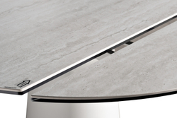 Стол обеденный раскл. керам.столешница, 90(30+30)x150x75/77см, белый/бежевый Garda Decor