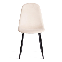 Стул BREEZE (mod. JSC-58) Велюр/металл , 44 х 53 х 86 см, beige (бежевый) HLR2 / черный  (Комплект из 4 шт.)