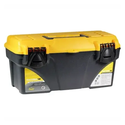 Ящик для инструментов ТИТАН 16' черный с желтым 0,197,215х0,41м (комплект 4 шт)