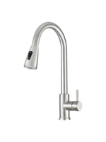 смеситель кухня MELODIA Perfetto из нерж.стали с вытяжным изливом, с подводкой 50см MDV30204ss