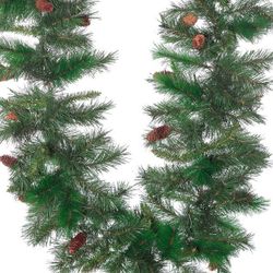 GAEM Гирлянда еловая, 220 веток, 30 шишек, D 36 см, L270 W34 H34 см