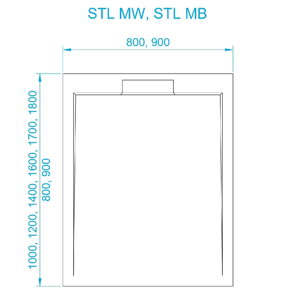 Душевой поддон прямоугольный RGW STL MW Белый мрамор