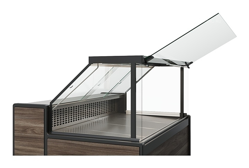 Витрина холодильная Carboma GC111 SM 1,25-1 1008 (статика, газлифт, без боковин)