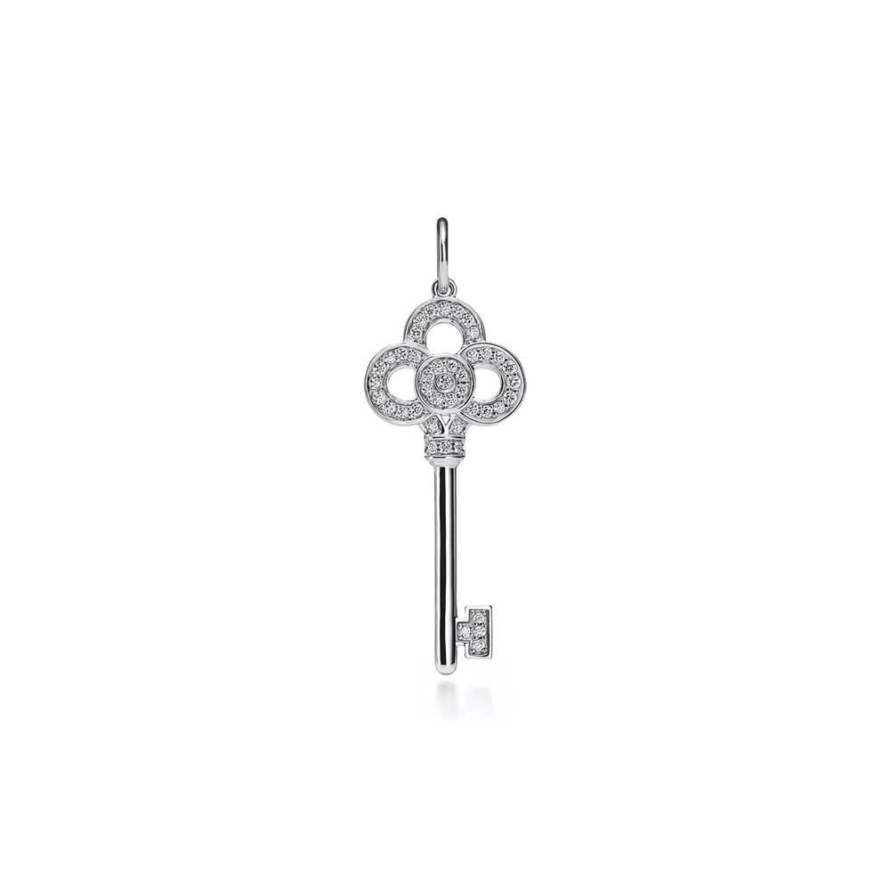 Подвеска из белого золота с бриллиантами, Tiffany 💎key. В наличии