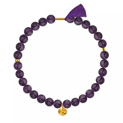 браслет из аметиста самый крупный 6 мм