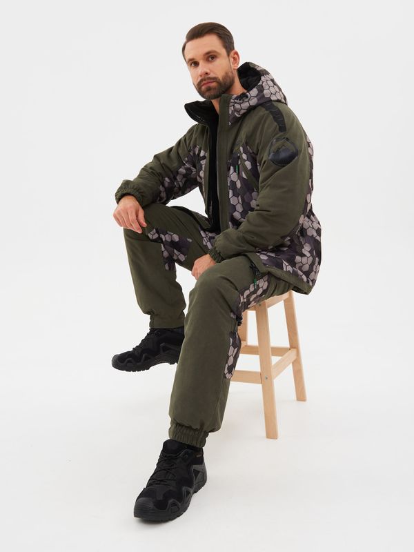 Костюм демисезонный Горка-Люкс ткань Исландия/Алова цвет Хаки/КМФ 002