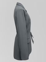 Пиджак Luxor свободный без пуговиц с завязками и двумя карманами однотонный