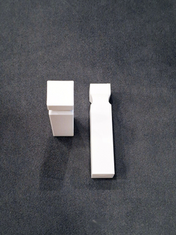 Соединитель для плинтуса, столбик пластиковый 90*18*18мм - (6 шт.)