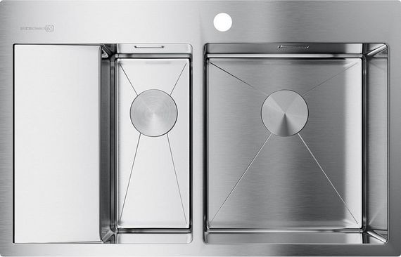 Мойка Akisame 78-2-IN-R нерж.сталь/нержавеющая сталь(арт.4973063)