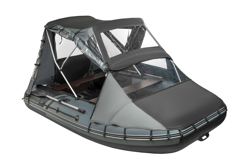 Тент трансформер КОМБИ Yachtman 320 НДНД (графит/черный)