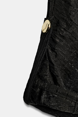 ZARA БЛУЗА-САФАРИ С ПОДВЕРНУТЫМИ РУКАВАМИ, ЧЕРНЫЙ