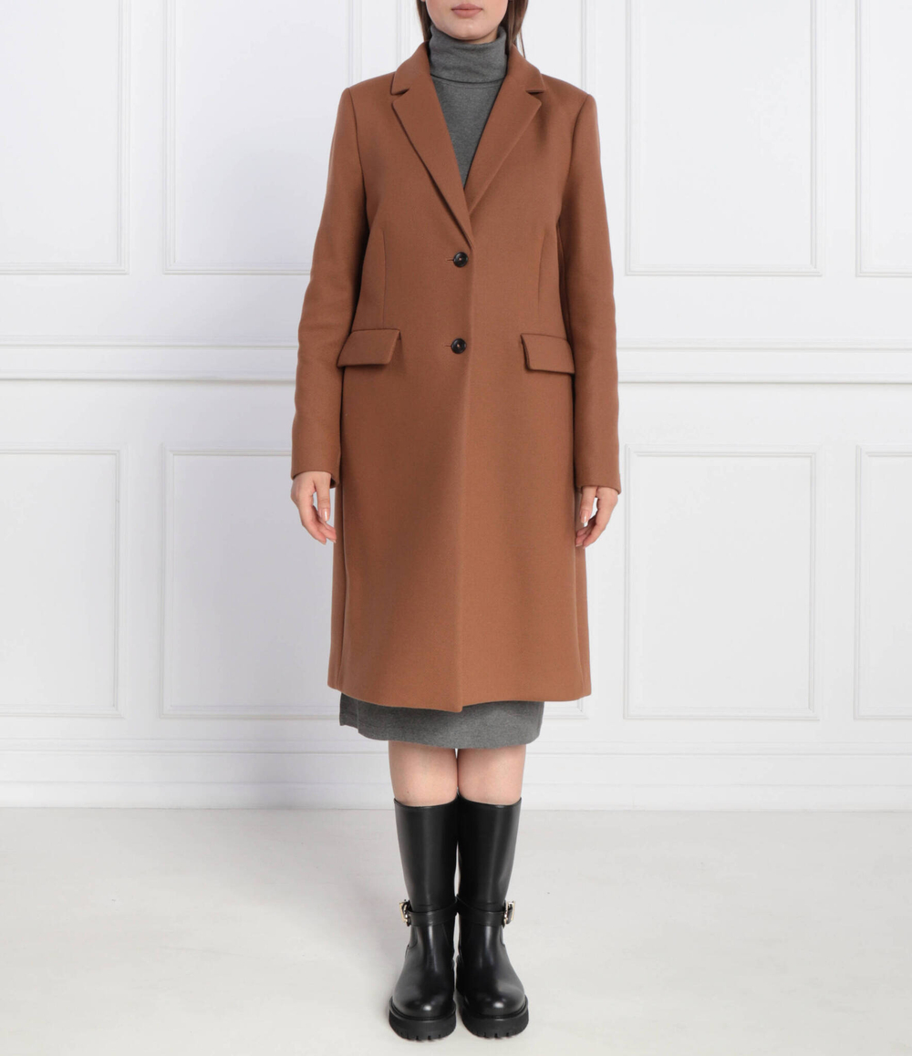 Хлопковое пальто Tommy Hilfiger - коричневый(WW0WW39753)