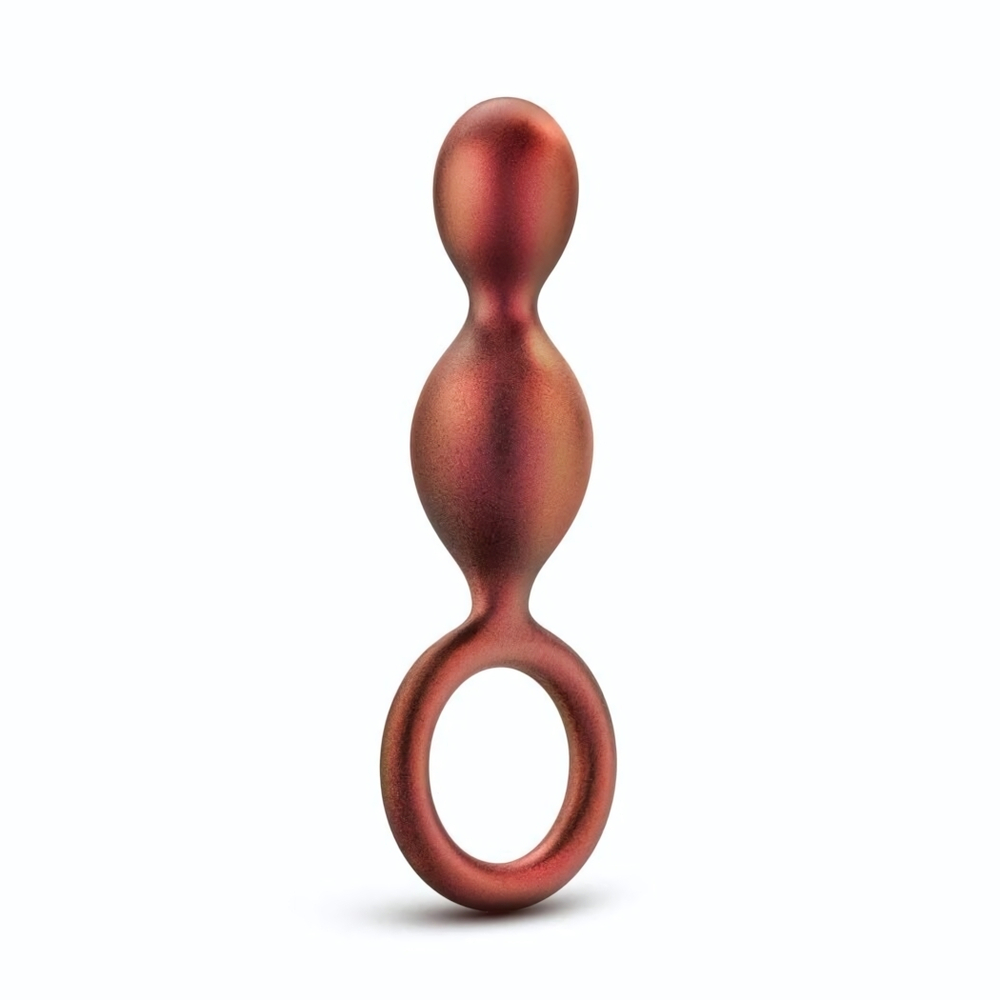 Коричневый анальный стимулятор Duo Loop Copper Anal Plug - 13,3 см. (Цвет: коричневый)