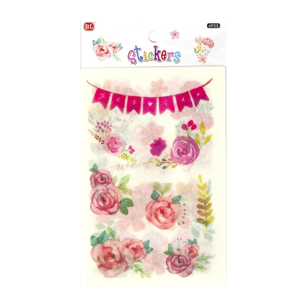 Наклейки детские Alingar, 10 см х 18,5 см, "Нежность", ассорти, (кофе, сладости, роллы), бумага, пакет с европодвесом