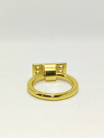 Мебельная ручка-кольцо золото "Трабл Шутер" 80мм