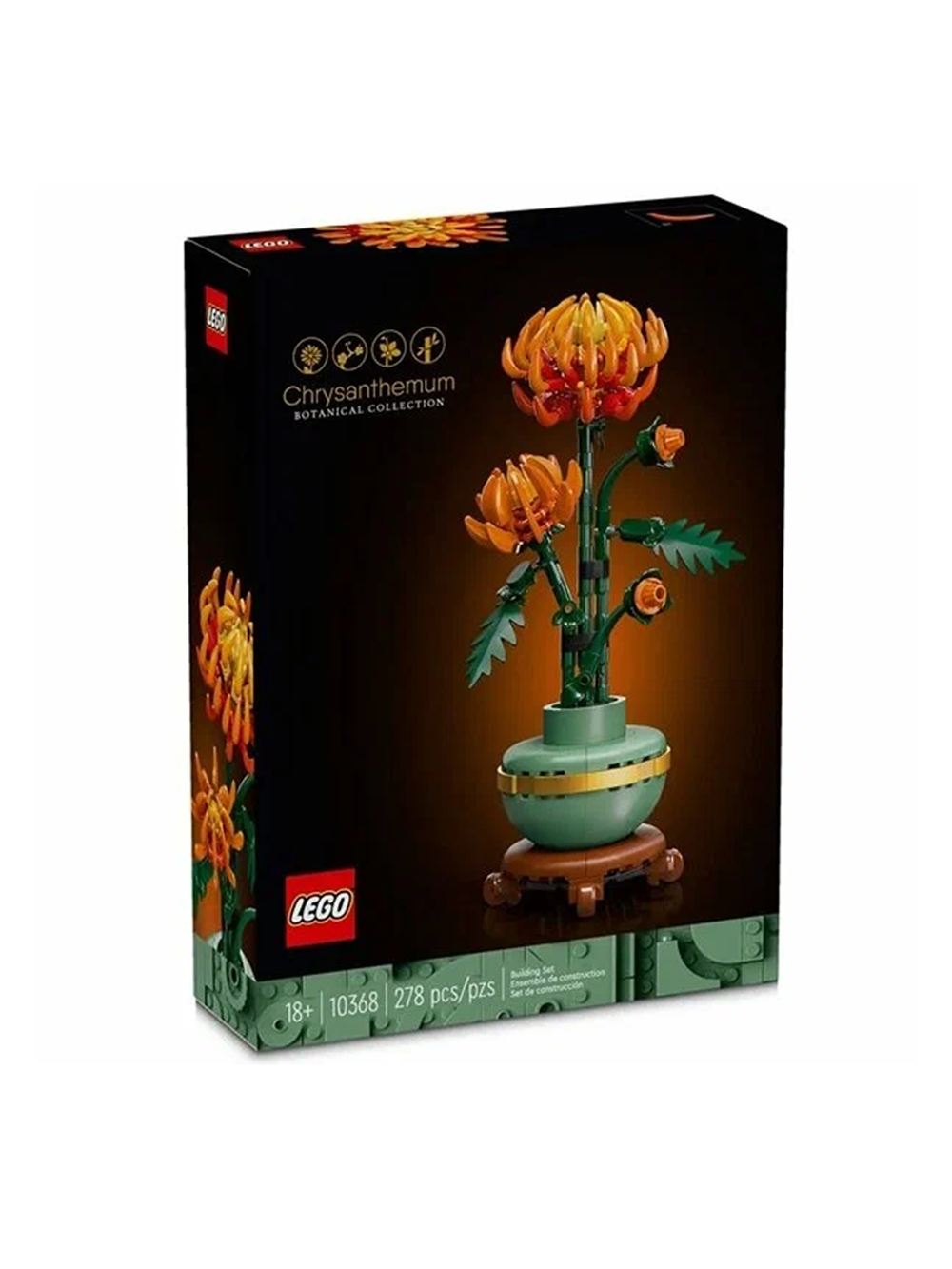 LEGO Icons 10368 «Хризантема» — изящный цветочный набор для интерьера