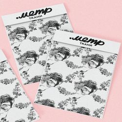 Ткань лен девушка в сером