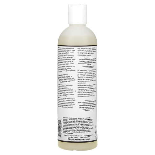 Okay Pure Naturals, Coconut Hibiscus, глубокое увлажнение, шампунь, 355 мл (12 жидк. унц.)