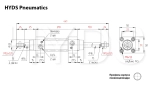 SCD 40x125-S Пневмоцилиндр с двусторонним штоком