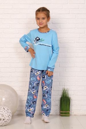 Пижама с брюками для девочки Хамелеон