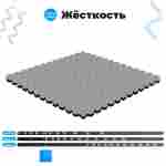 ЭВА-плитка чёрно-серая 100×100×4 см - мягкий коврик-пазл, пять линий, 10 шт.