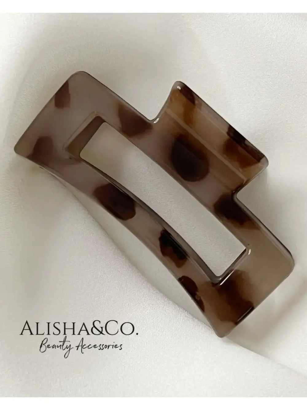 Аксессуар заколка для волос Крабик большой Dark Chocolate