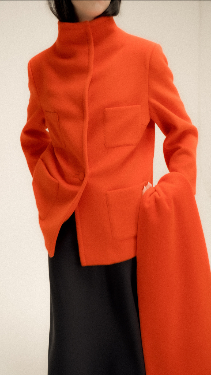 Пальто с палантином