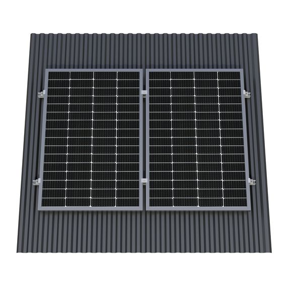 Крепёж двух солнечных батарей 300-600 Вт на наклонную крышу. 70 мм, фото №997277371