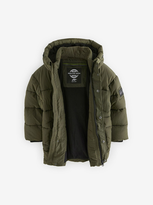 Куртка утепленная с капюшоном для мальчика Next 414-113, Хаки