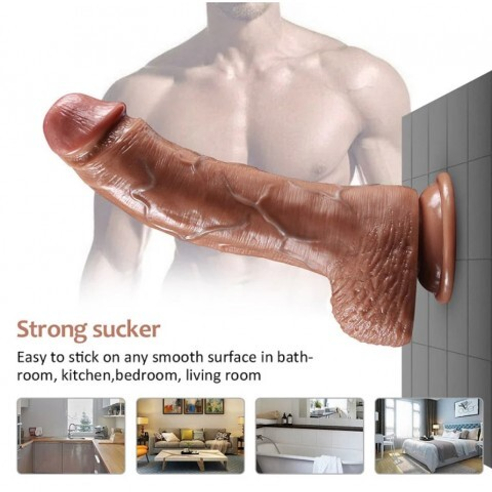 Ультрареалистичный дилдо из жидкого силикона (23 см.*4,5 см.)