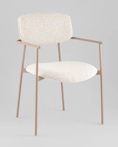 Стул с подлокотниками Talio, бежевый, бежевые ножки