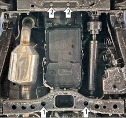 Защита КПП, 2 мм, Сталь. для Haval H5 2023-н.в., Motodor.73119