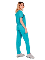 Брюки медицинские женские INDIFORM Blackwell на резинке со шнурком, зеленый, 48