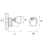 374137 Светильник DIVA LED 5W 200LM 60G ЧЕРНЫЙ 3000K IP54