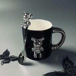 Lenardi 315-068 Кружка 350мл с ложкой в под.уп.(х36)Фарфор