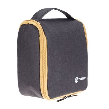 Несессер Torber, дорожный, чёрный/бежевый, полиэстер 300D ткань катионик, 20 х 18 х 8 см