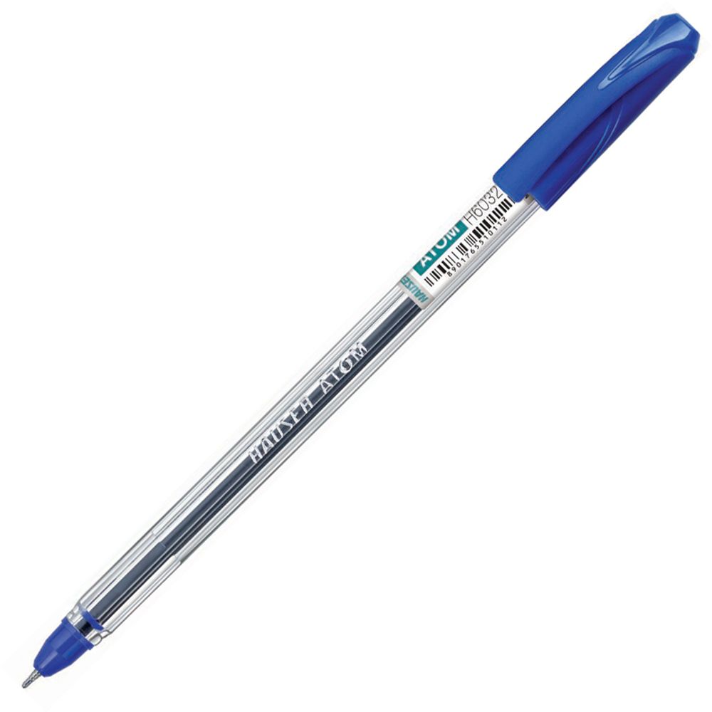 Недорогая качественная немецкая пластиковая шариковая ручка с тонким стержнем и колпачком HAUSER Atom