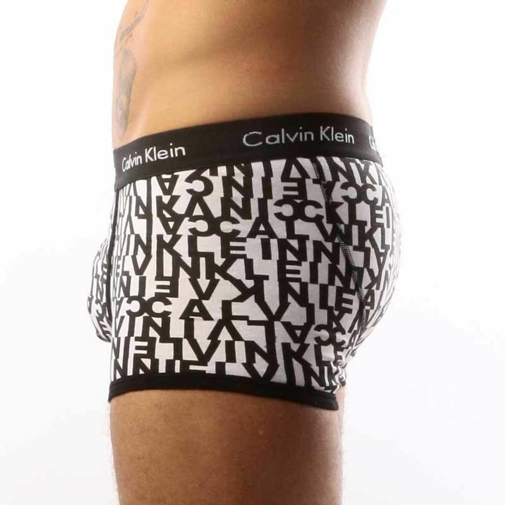 Мужские трусы хипсы Calvin Klein 365 print Color Letters Black