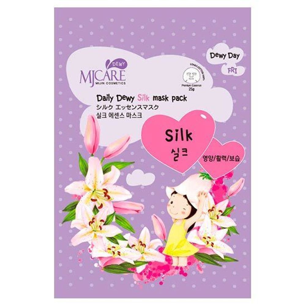 Тканевая маска с аминокислотами шелка MJ CARE Daily Dewy Silk Mask Pack