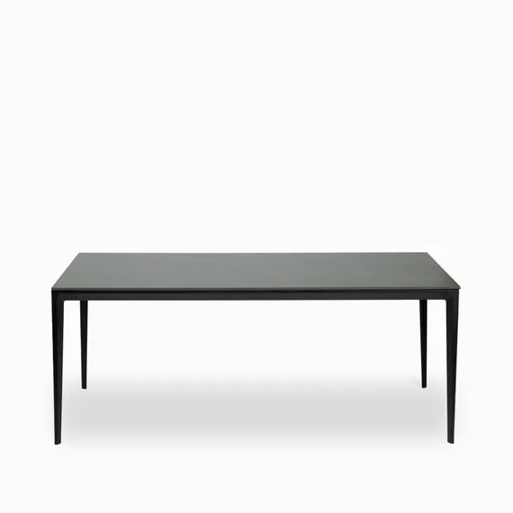 Обеденный стол Kluger 180х90 см, черная керамика, алюминий