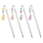 Ручка шариковая, Basir, синие чернила, серия "Зайчики", с брелоком, 40 шт