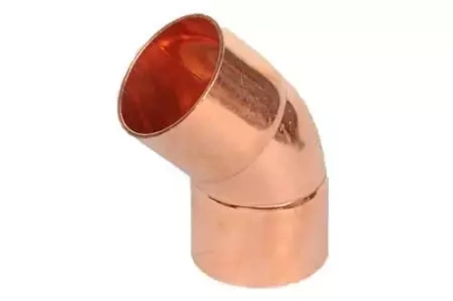 Отвод медный 1 5/8" (угол 45°)