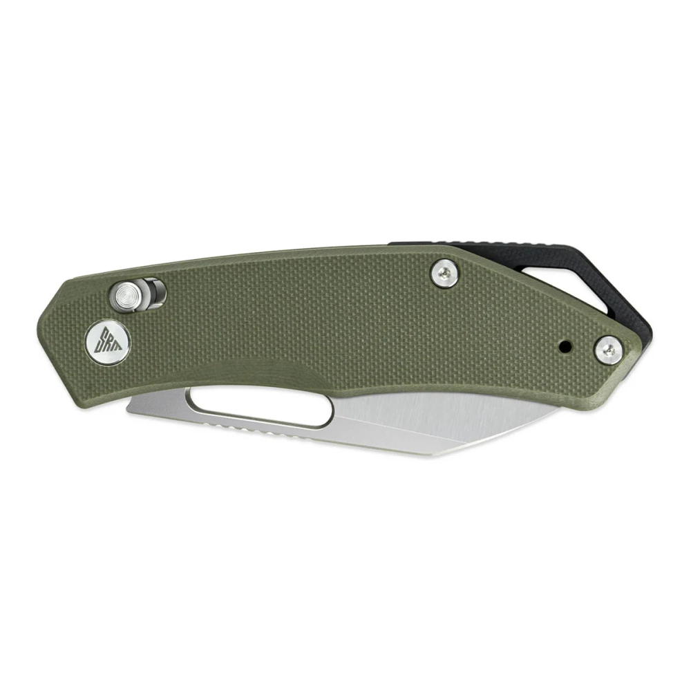 Нож складной SRM 261M-GP2 Cub Beadblast (140Cr Laminated, Green G10)