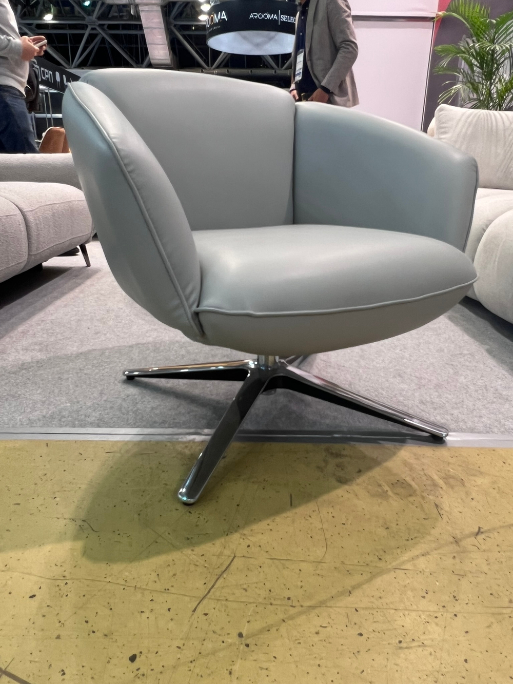 Кресло ZUCCA-R голубое LITCHI-#3