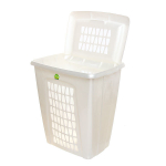 Корзина для белья Молетта 45л прямоугольная с крышкой светло-серая С701СЕР