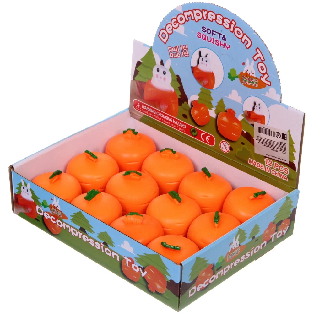 Игрушка «Зайчик в морковке», 6,5*6 см СТИКЕР НА ВЛОЖЕНИЕ