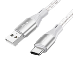 Кабель USB - TypeC BOROFONE BX96 Silicone (серый) 1м