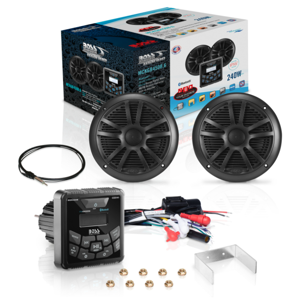 Комплект акустической системы BossAudio (MGR450B + 2шт. MR6B + MRANT10)