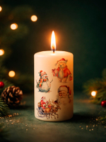 Трансфер переводной - декаль для свечей и гипса новый год 012